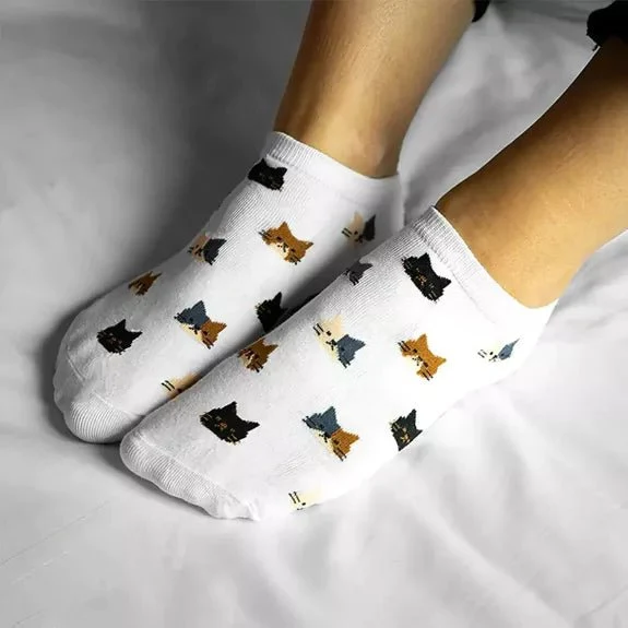 Socquettes chat femme – Tête de Chat fantaisie