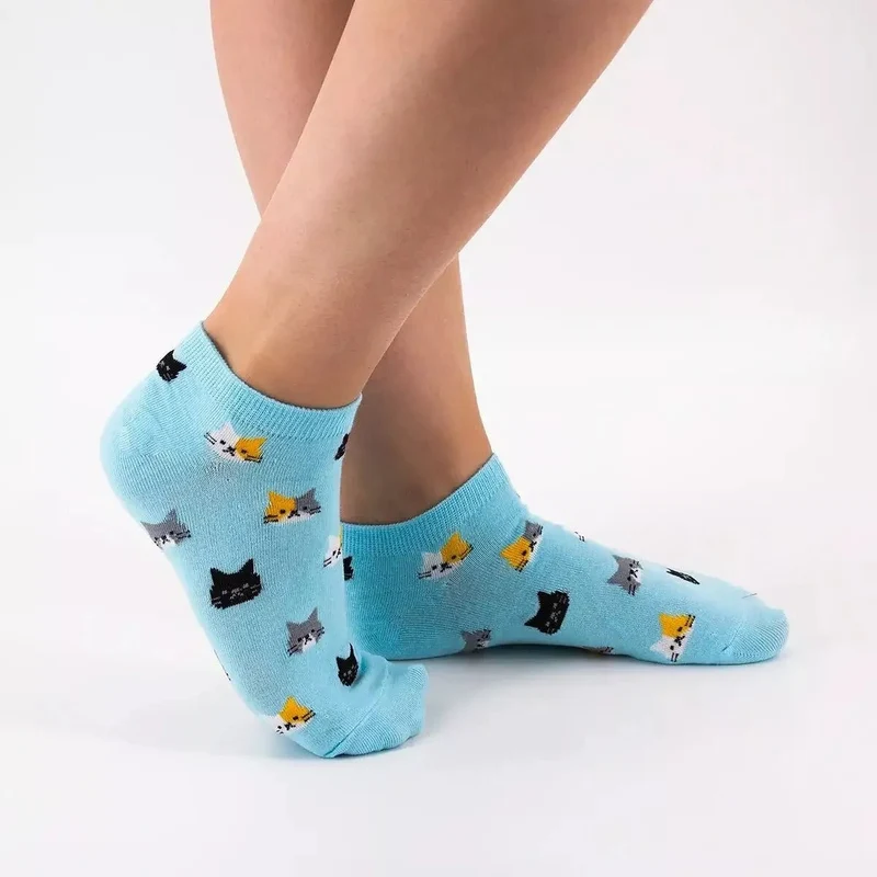 Socquettes chat femme – Tête de Chat fantaisie