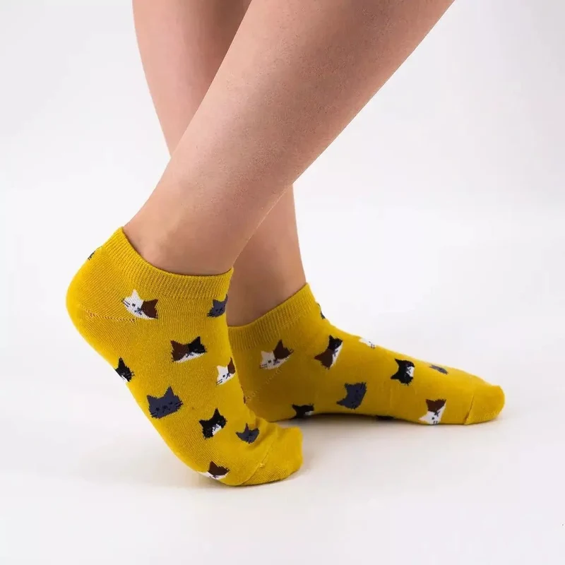 Socquettes chat femme – Tête de Chat fantaisie