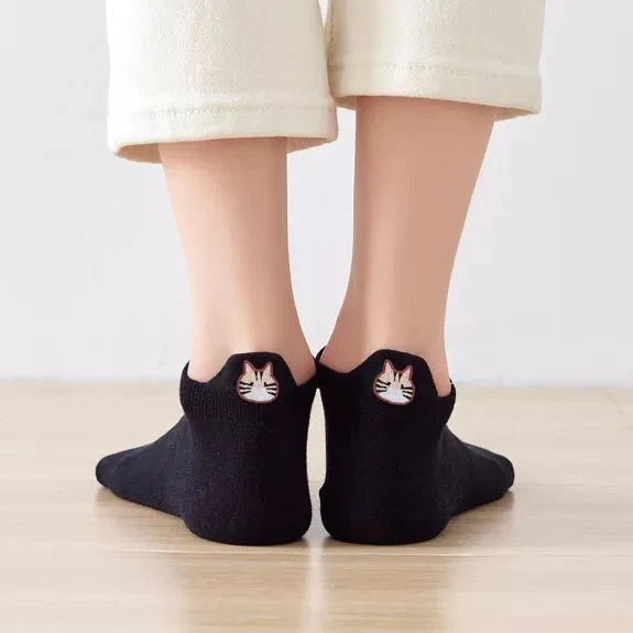 Chaussettes Languette Chat Moustaches