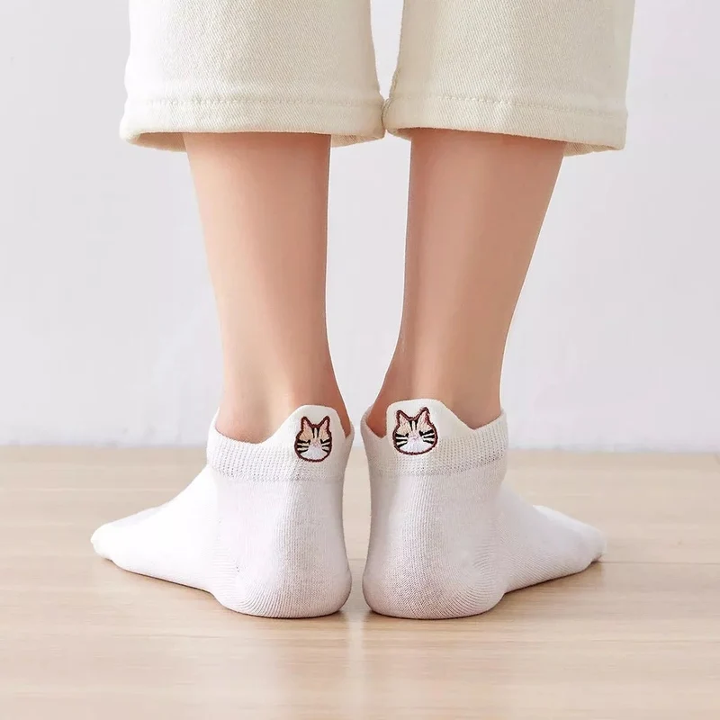 Chaussettes Languette Chat Moustaches