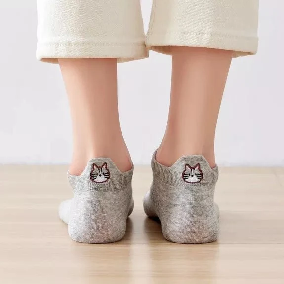 Chaussettes Languette Chat Moustaches