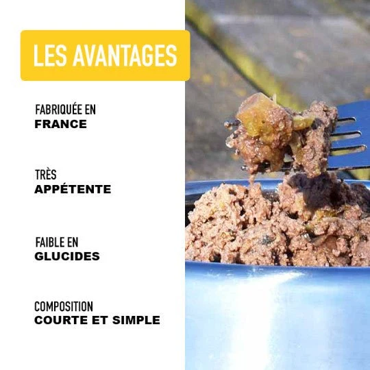 Pâtée chien - Terrine Poulet riche en Agneau 400g Made in France