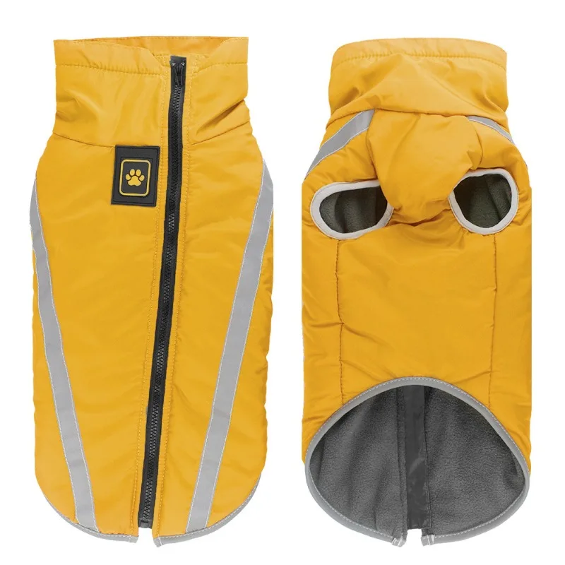 Manteau Chien Bandes Réfléchissantes Doublure Polaire Labrador