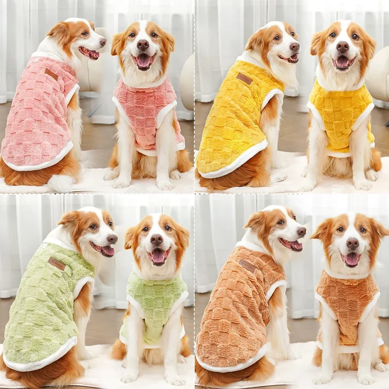 Manteau Flanelle Douce Gaufrée pour Chien Moyen à Grand