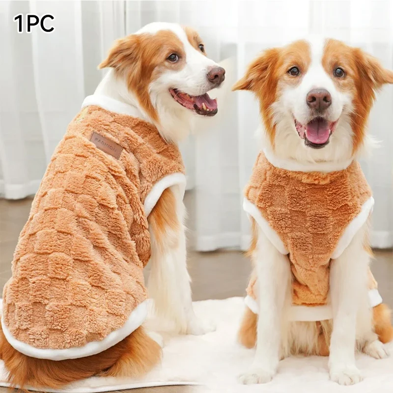 Manteau Flanelle Douce Gaufrée pour Chien Moyen à Grand