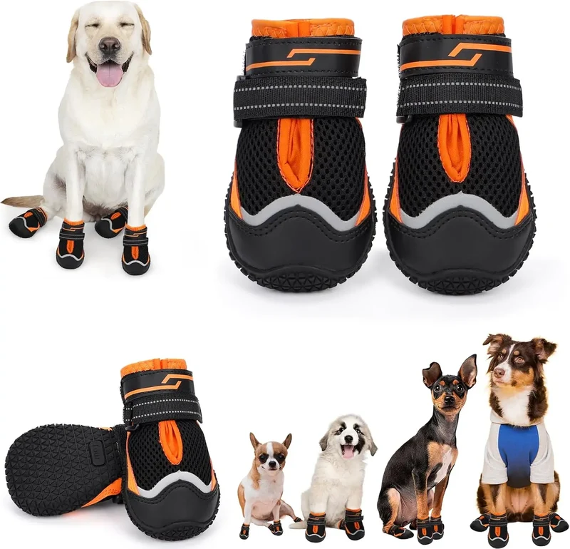 Chaussures pour Chien Pavés Chauds Maille Respirante Antidérapantes