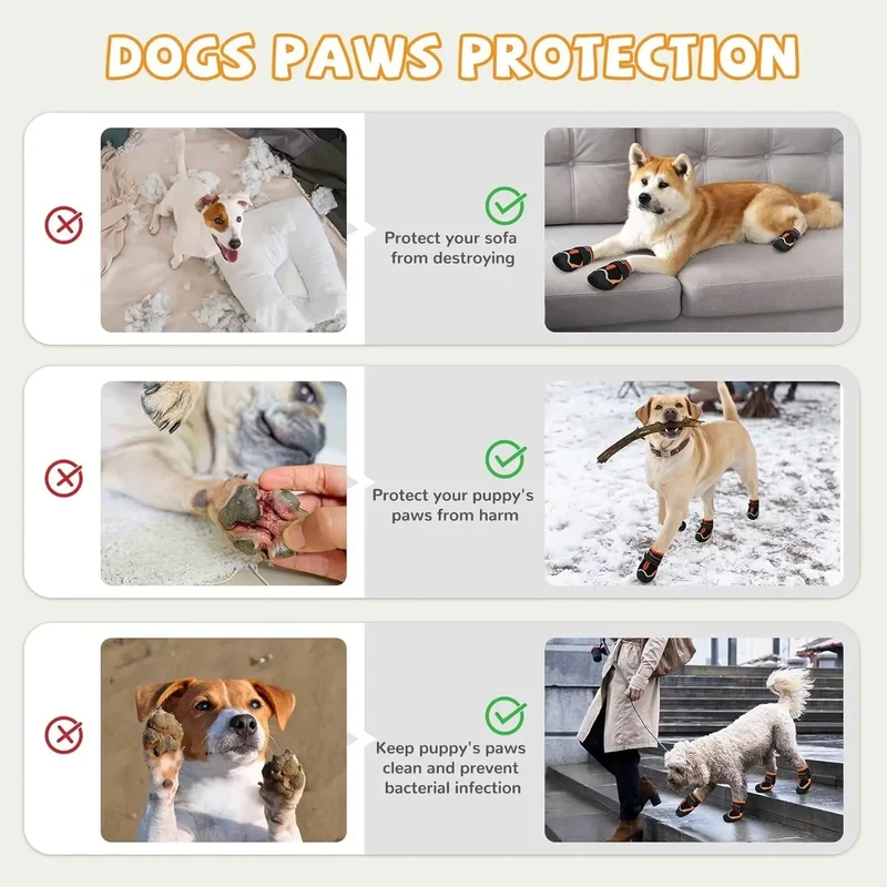 Chaussures pour Chien Pavés Chauds Maille Respirante Antidérapantes