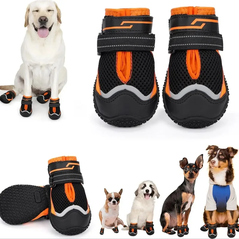Chaussures pour Chien Pavés Chauds Maille Respirante Antidérapantes