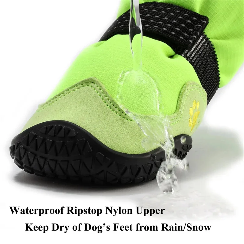 Chaussures pour Chien Gros Gabarit Neige et Pluie Doublées Polaire