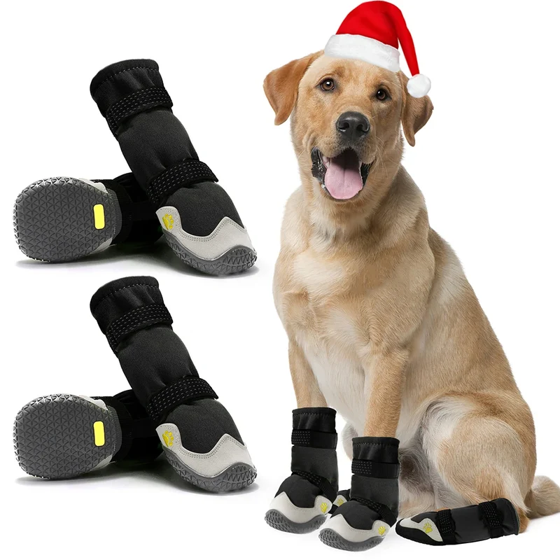 Bottes pour Chien Grande Taille Neige et Pavés Chauds