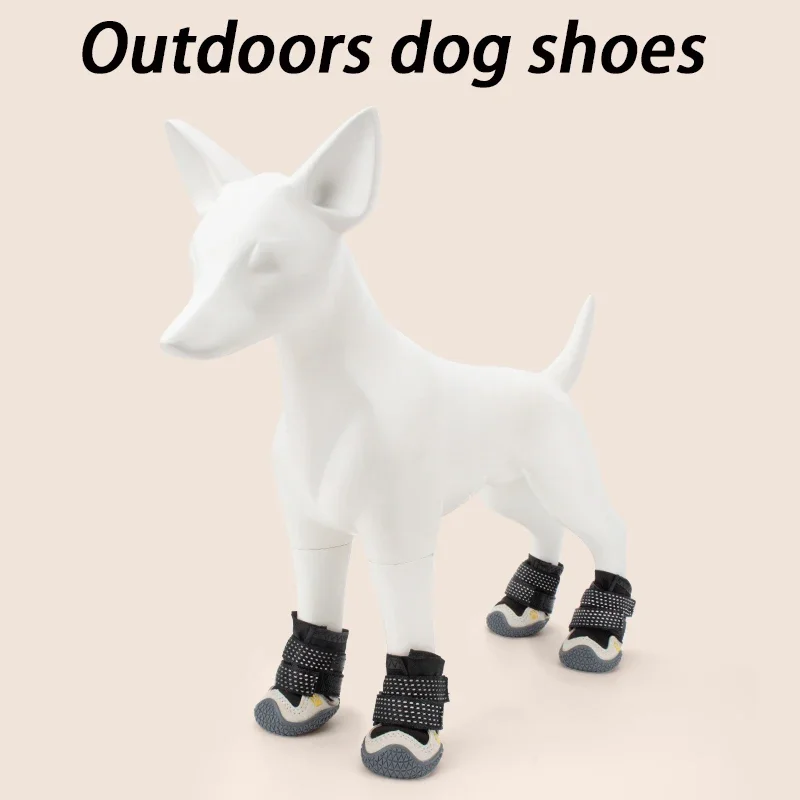 Chaussures pour Chien Randonnée Étanches Semelle Caoutchouc