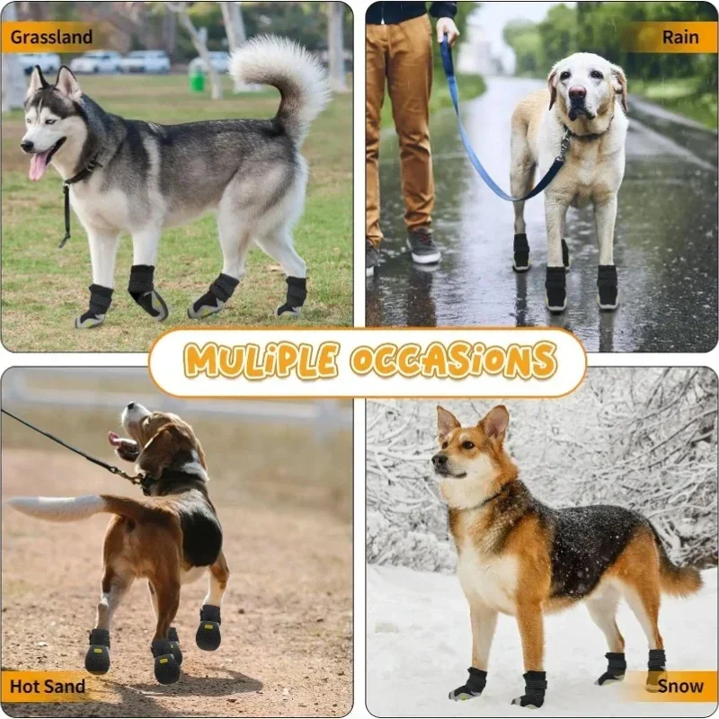 Chaussures pour Chien Randonnée Étanches Semelle Caoutchouc