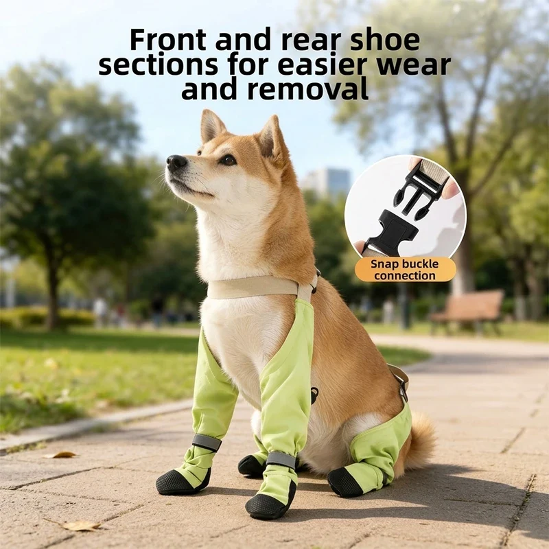 Bottes pour Chien Étanches à Jambières Pluie et Boue