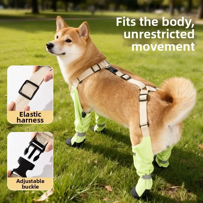 Bottes pour Chien Étanches à Jambières Pluie et Boue
