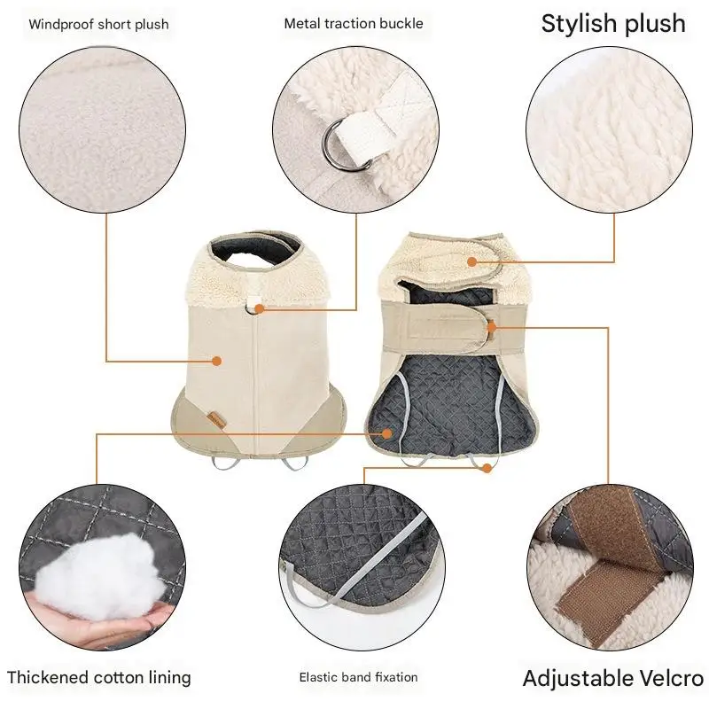 Manteau Chien Sherpa Lévrier Whippet Coupe-Vent