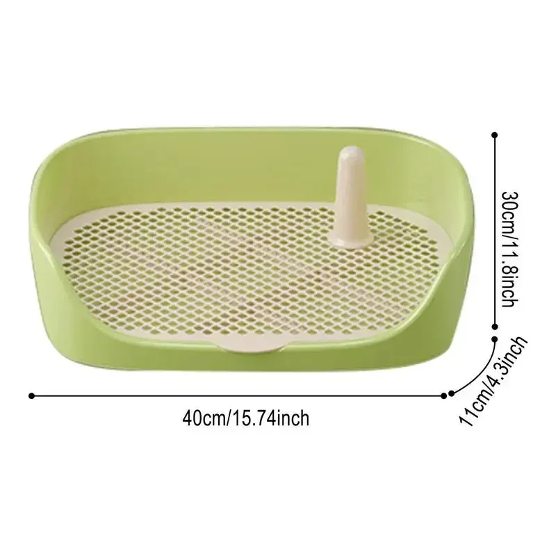 Tapis Éducateur Propreté Toilette Chien avec Grille et Poteau