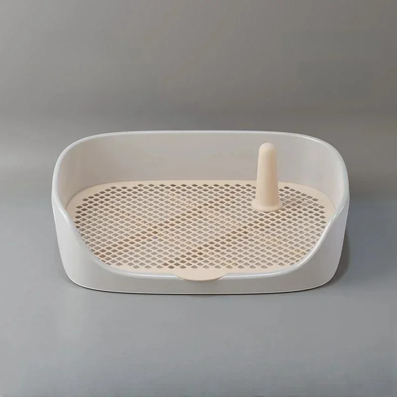 Tapis Éducateur Propreté Toilette Chien avec Grille et Poteau