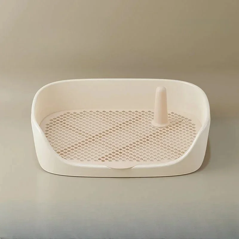 Tapis Éducateur Propreté Toilette Chien avec Grille et Poteau