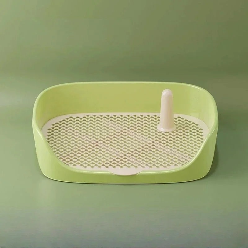 Tapis Éducateur Propreté Toilette Chien avec Grille et Poteau