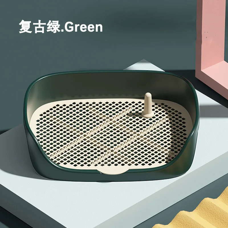 Tapis Éducateur Propreté Toilette Chien avec Grille et Poteau