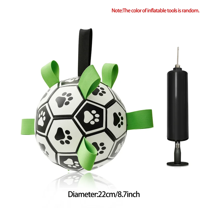 Jouet Ballon de Football à Sangles pour Chien Moyen et Grand