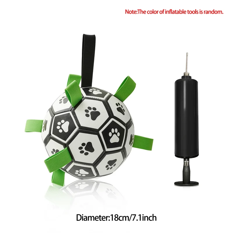 Jouet Ballon de Football à Sangles pour Chien Moyen et Grand