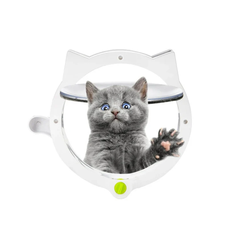 Porte pour Chien et Chat Ronde Verrouillable 4 Positions