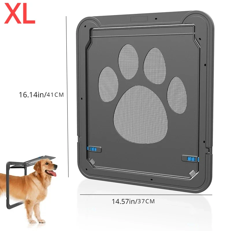 Porte pour Chien Moustiquaire Patte Verrouillable 37 x 41 cm