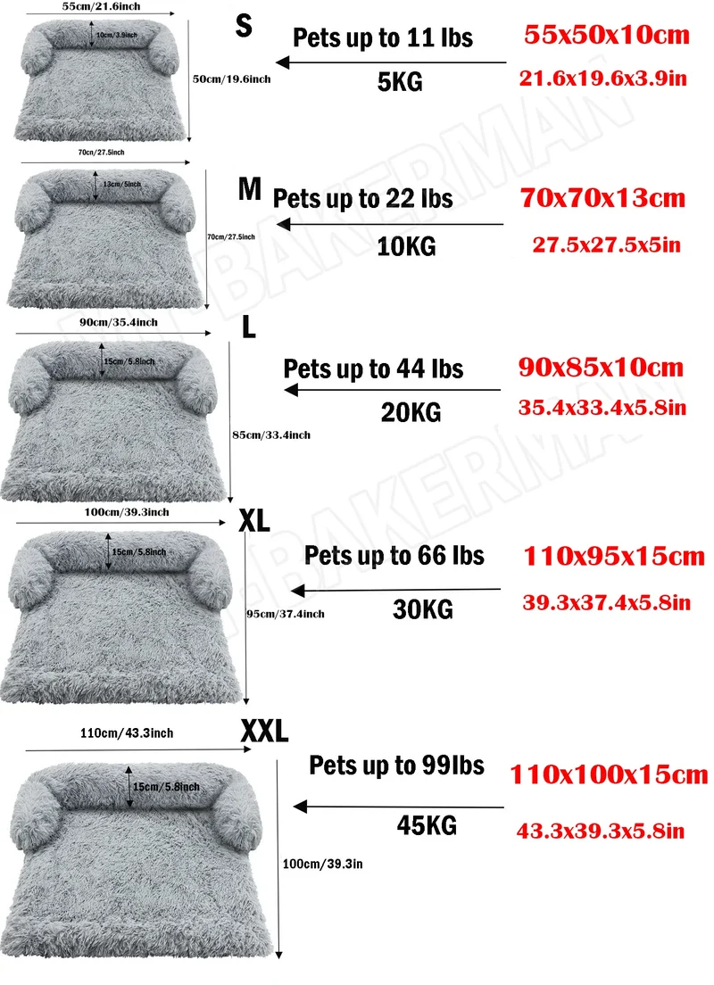 Canapé pour Chien Étanche Déhoussable Grande Taille
