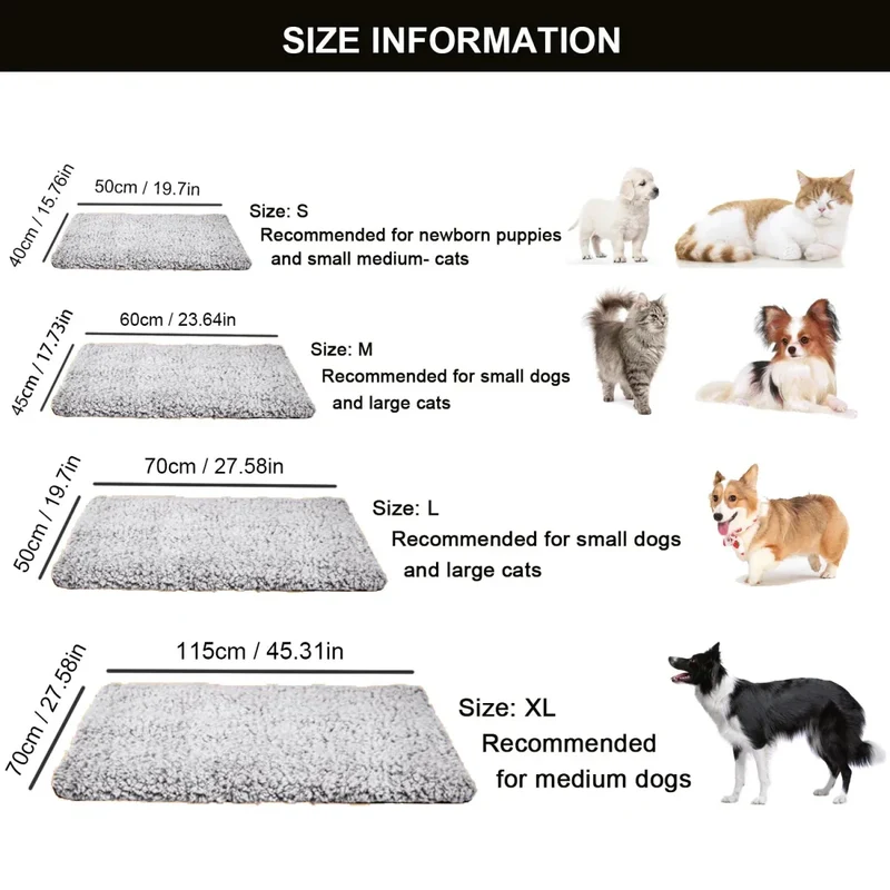 Tapis Auto-Chauffant Grande Taille Gros Chien