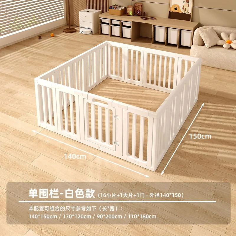 Parc pour Chien Intérieur Modulable Blanc avec Porte Verrouillable