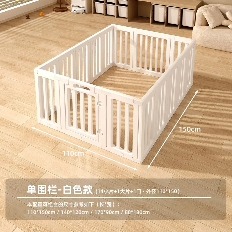 Parc pour Chien Intérieur Modulable Blanc avec Porte Verrouillable