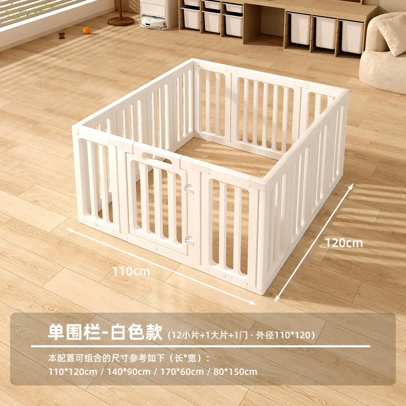 Parc pour Chien Intérieur Modulable Blanc avec Porte Verrouillable
