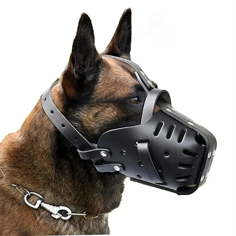 Muselière Chien Anti-Morsure Réglable Berger Allemand Doberman