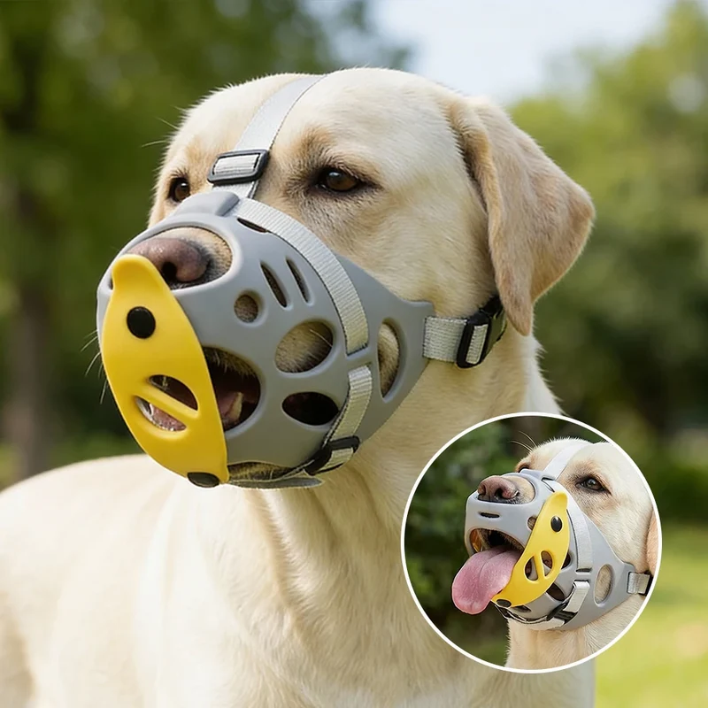 Muselière Chien Souple en EVA Respirante Anti-Léchage