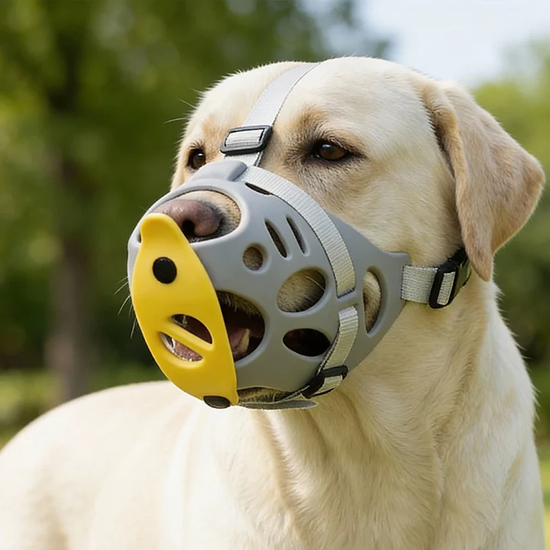 Muselière Chien Souple en EVA Respirante Anti-Léchage