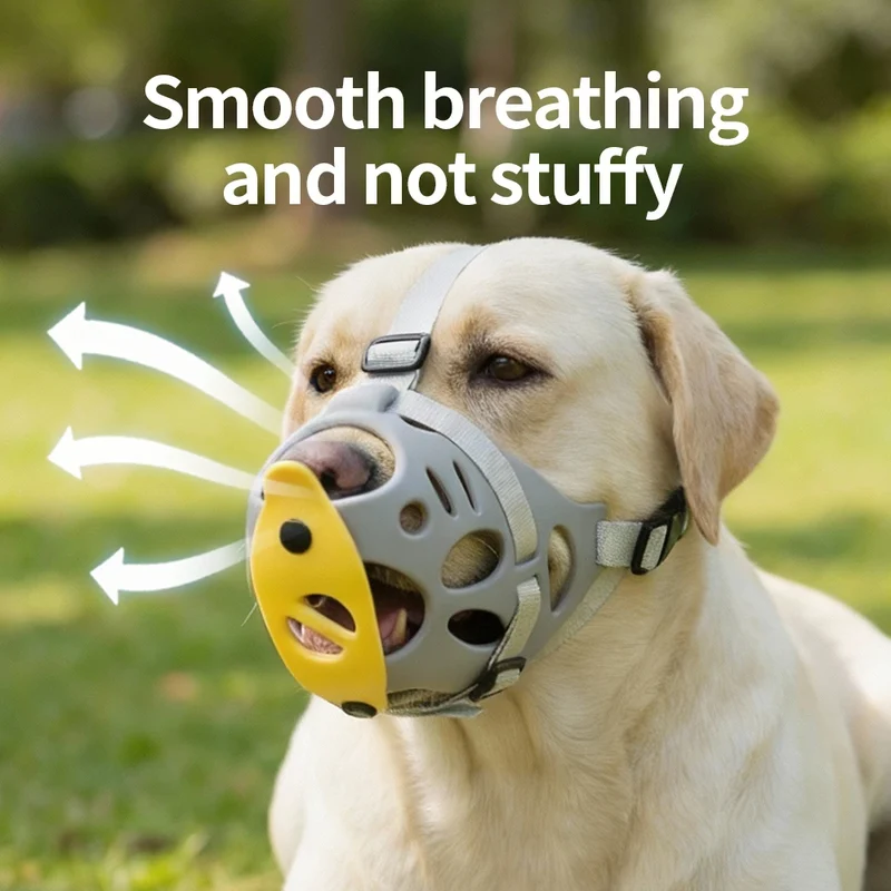 Muselière Chien Souple en EVA Respirante Anti-Léchage