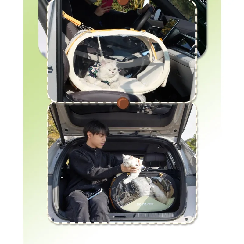 Valise de Transport pour Chien et Chat Pliable à Roulettes