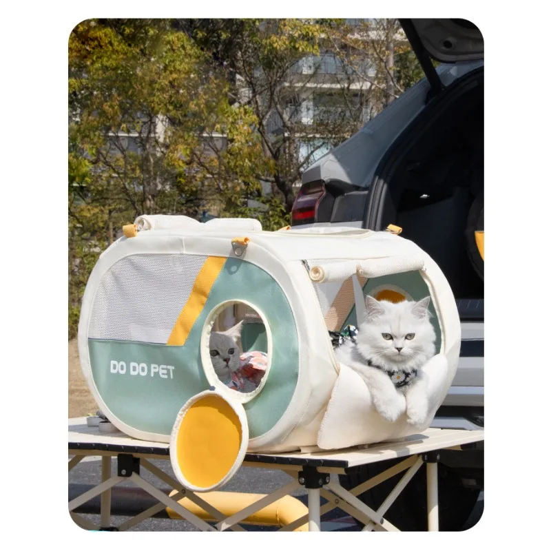 Valise de Transport pour Chien et Chat Pliable à Roulettes