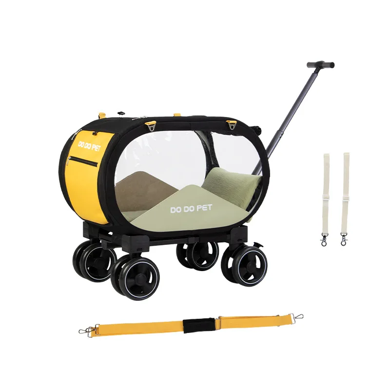 Valise de Transport pour Chien et Chat Pliable à Roulettes