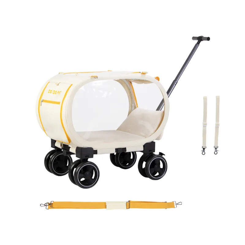 Valise de Transport pour Chien et Chat Pliable à Roulettes