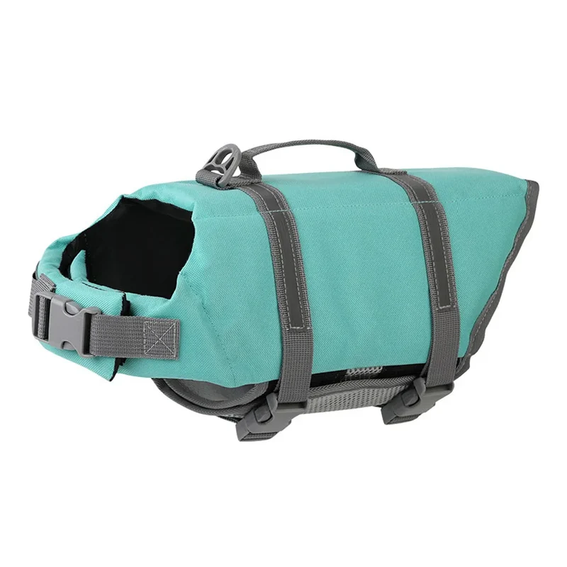 Gilet de Sauvetage pour Chien Réglable Poignée Ventre Aéré