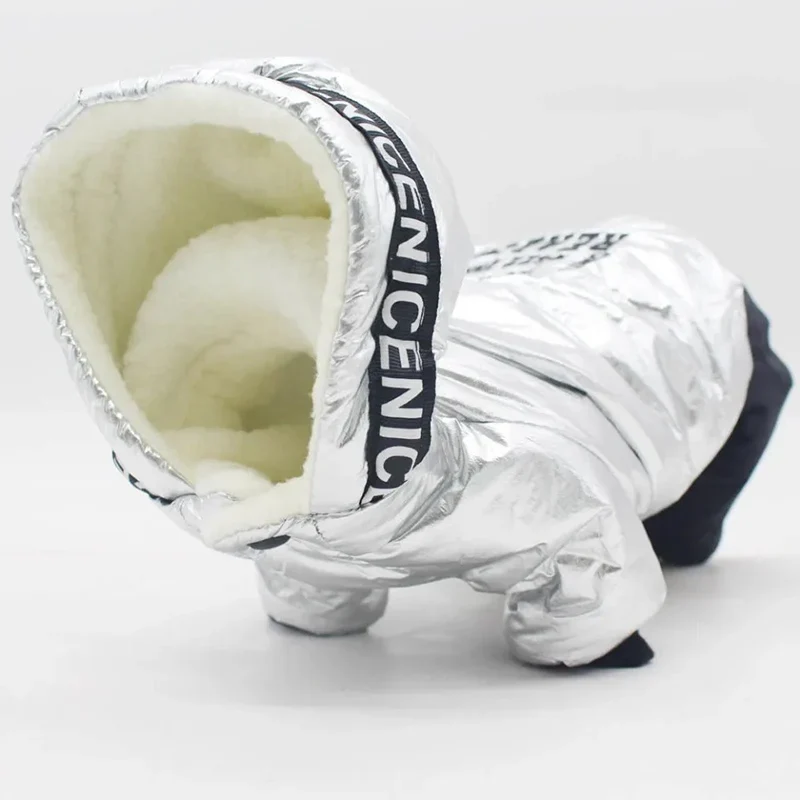 Manteau Imperméable Chien Combinaison Argentée Chihuahua