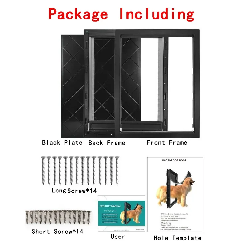 Porte pour Chien Grande Taille PVC 38 x 50 cm Isolée