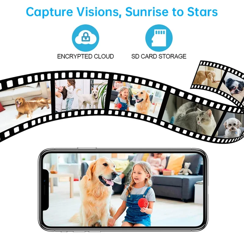 Caméra pour Chien 4K 8MP Suivi Automatique Vision Nocturne