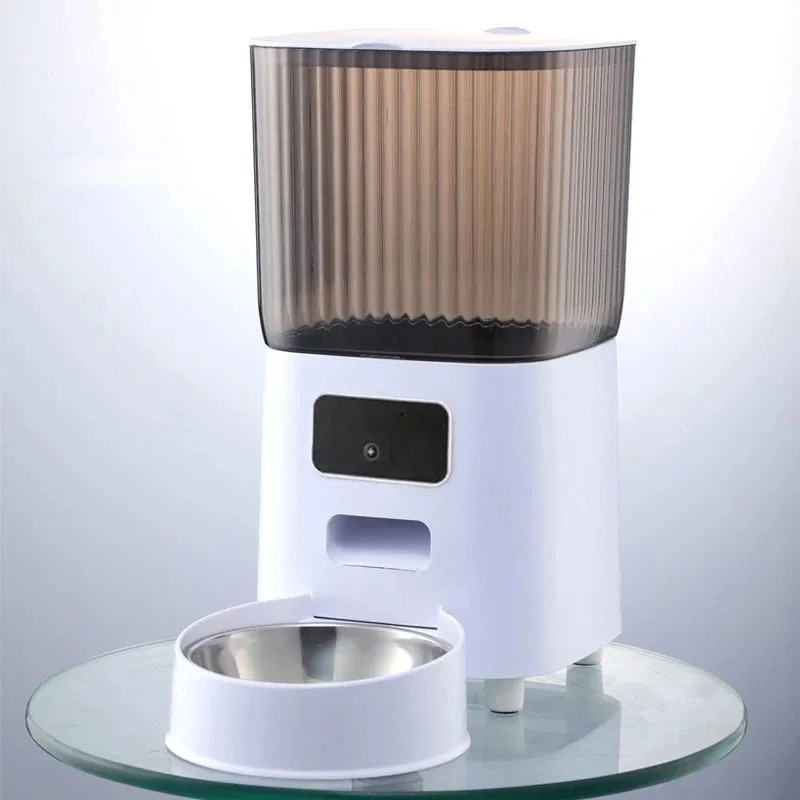 Distributeur de Croquettes 5 L Message Vocal Vidéo Double Bol