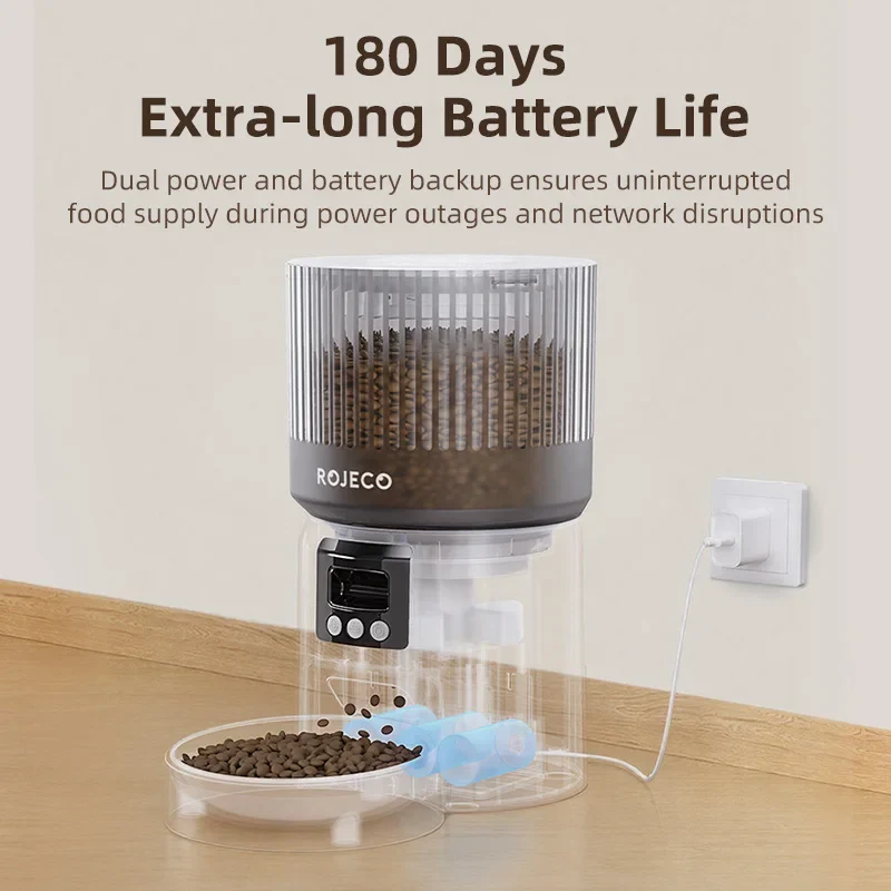 Distributeur de Croquettes 4 L Caméra HD 1080P Télécommande