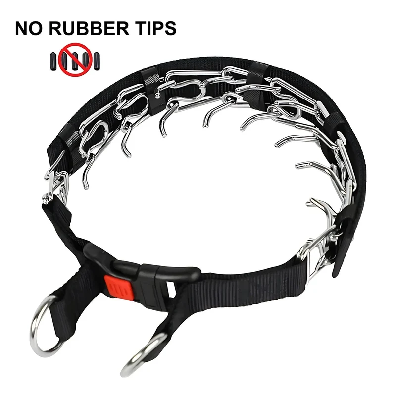 Collier à Pointes pour Chien Nylon Embouts Caoutchouc Boucle Rapide