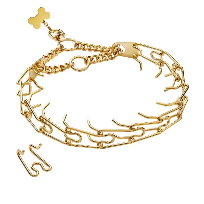Collier à Pointes pour Chien Chaîne Inox Réglable Multi-Finitions